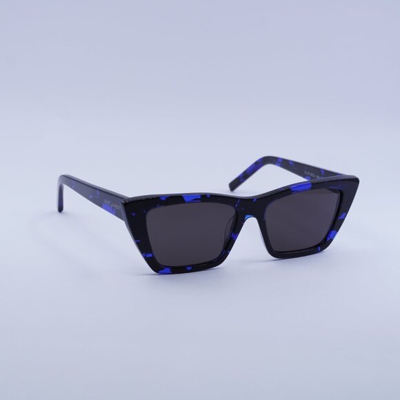 ?️New Saint Laurent SL 276 MICA 009 Sunglasses -Blue Havana Frame, Black Lenses main image 8